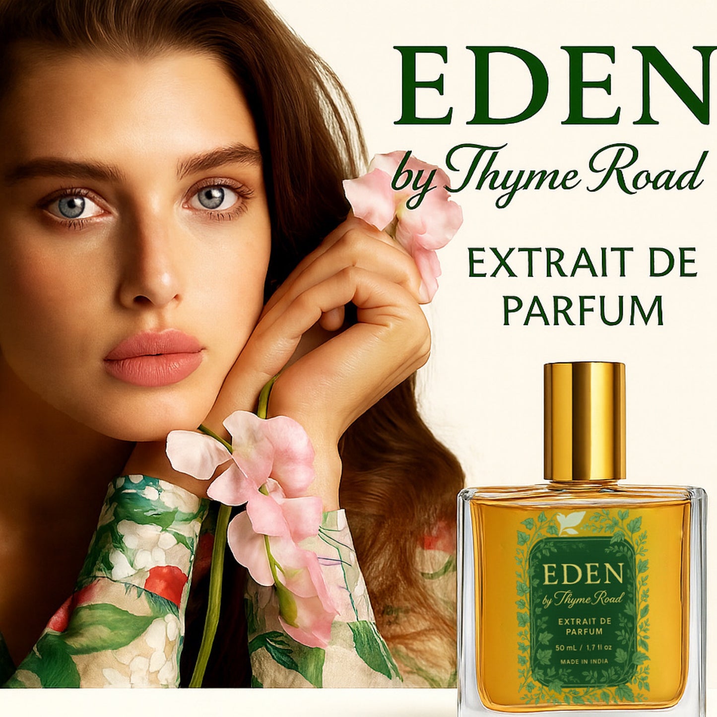 Eden by Thyme Road – Extrait de Parfum for Women 50mL | Long-Lasting Floral Fruity Perfume