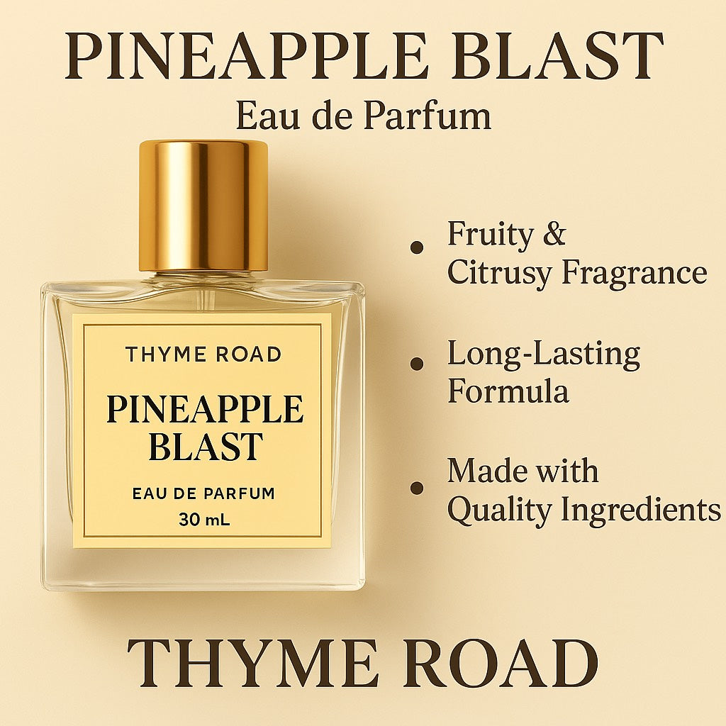Pineapple Blast by Thyme Road – Bold Unisex Eau de Parfum | Inspired by Creed Aventus | Long-Lasting Fruity Woody Scent – 30 mL