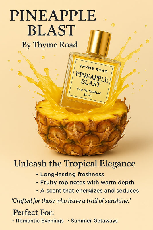 Pineapple Blast by Thyme Road – Bold Unisex Eau de Parfum | Inspired by Creed Aventus | Long-Lasting Fruity Woody Scent – 30 mL