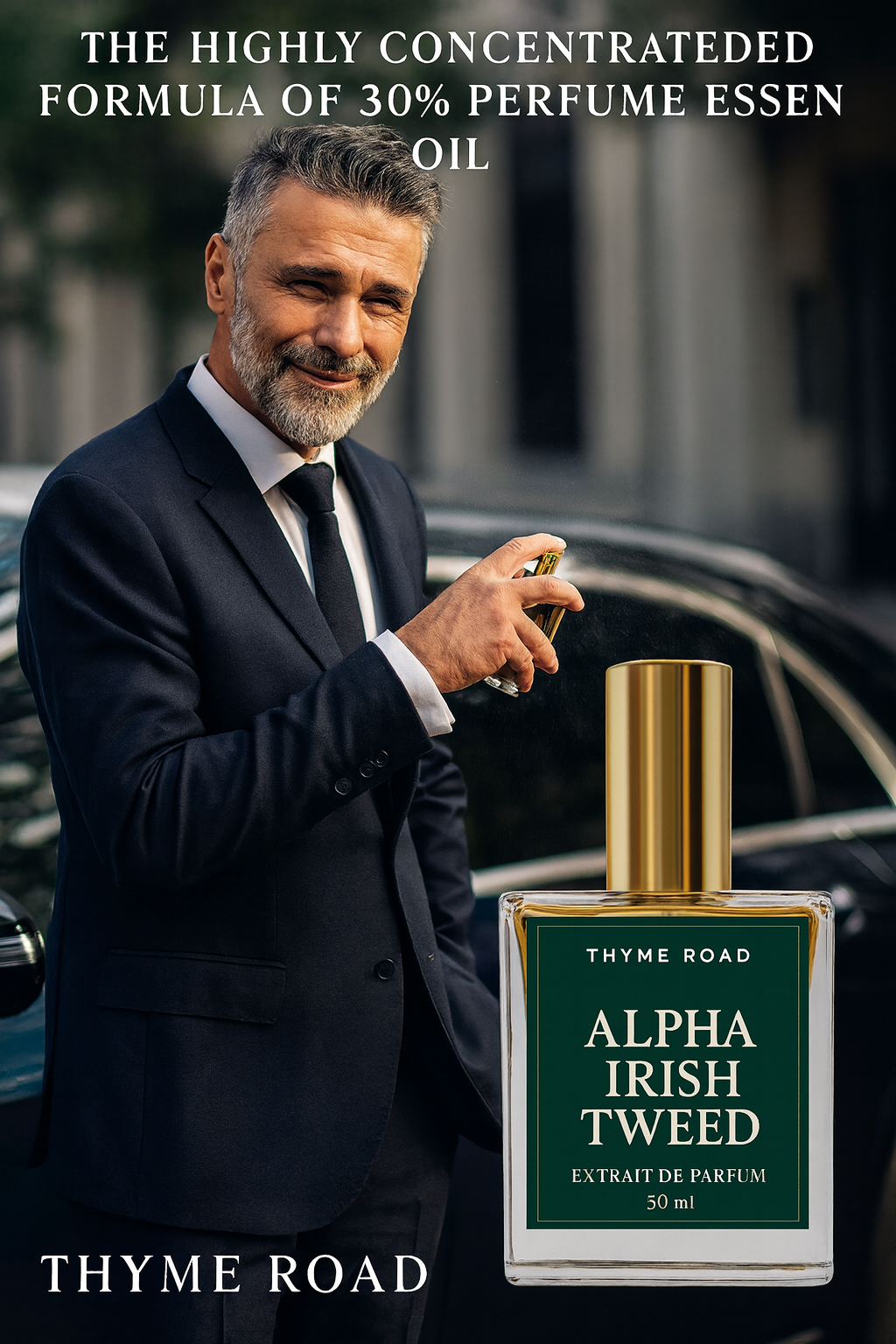 🌿 Introducing Alpha Irish Tweed by Thyme Road 🌿✨ Extrait de Parfum for the alpha man